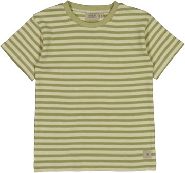 Wheat - T-shirt Fabian // Green stripe 